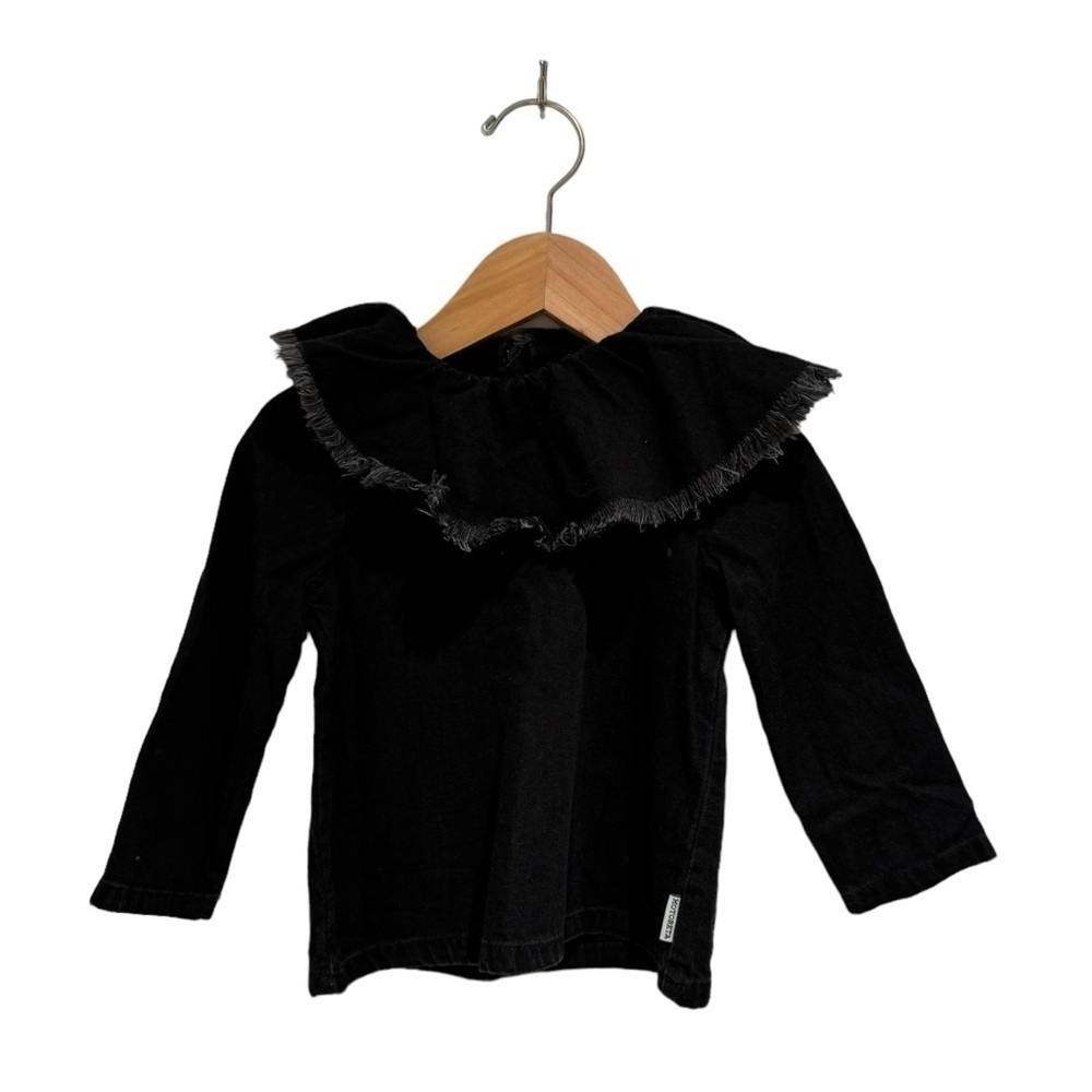 MOTORETA black soft denim blouse - size 18M
